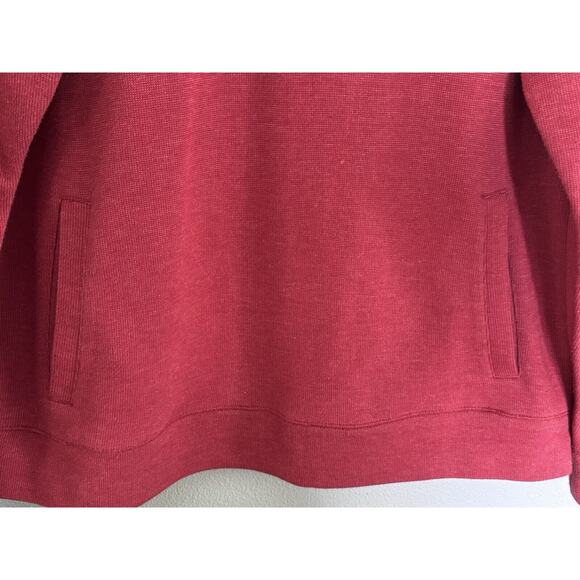 Tommy Bahama Sz Med Red Quarter Zip Pullover Casual Coastal Prep Timeless Basic - Picture 5 of 8